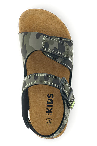 Grüne Sandalen mit doppeltem Riemen Pitt Kinder 14604