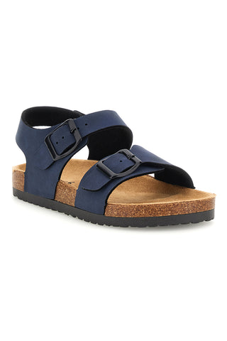 Blaue Sandalen mit doppelter Schnalle Pitt Kinder 14605