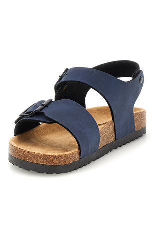 Blaue Sandalen mit doppelter Schnalle Pitt Kinder 14605