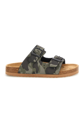 Ciabatte Verdi Camouflage con Doppia Fibbia Pitt kids 14606