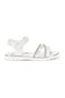 Sandali bianchi con fascia brillante e strappo Grazie girl 15101