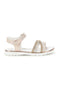 Sandali cipria con fascia brillante e strappo Grazie girl 15101