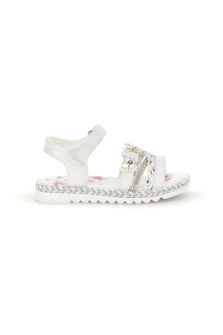 Sandali bianchi con farfalle e strass Grazie girl 15022