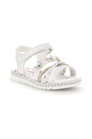 Sandali bianchi con farfalle e strass Grazie girl 15022