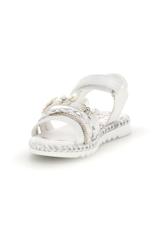 Sandali bianchi con farfalle e strass Grazie girl 15022