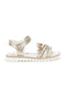 Sandali platino con farfalle e strass Grazie girl 15022