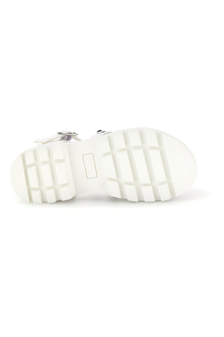 Sandali bianchi con borchie e glitter Grazie girl 15105