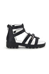 Schwarze Sandalen mit Hufeisen und Reißverschluss Thank you girl 14355