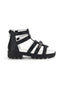 Schwarze Sandalen mit Hufeisen und Reißverschluss Thank you girl 14355