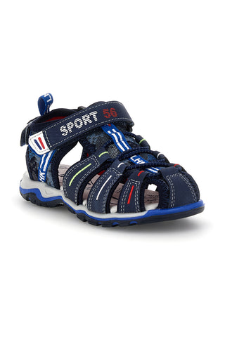 Sandali blu con punta chiusa e chiusura a strappo Pitt kids 15113