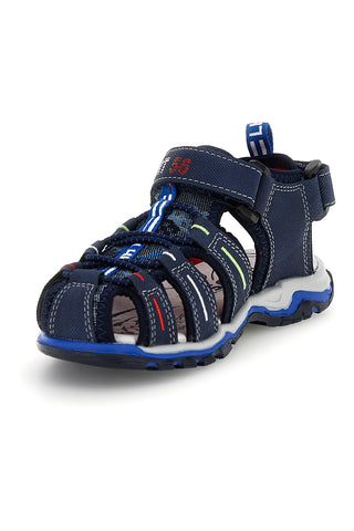 Sandali blu con punta chiusa e chiusura a strappo Pitt kids 15113