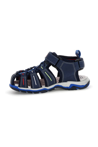 Sandali blu con punta chiusa e chiusura a strappo Pitt kids 15113