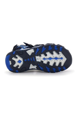Sandali blu con punta chiusa e chiusura a strappo Pitt kids 15113