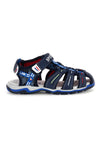 Sandali blu con punta chiusa e chiusura a strappo Pitt kids 15113