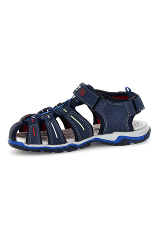 Sandali blu con punta chiusa e chiusura a strappo Pitt kids 15113