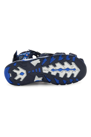 Sandali blu con punta chiusa e chiusura a strappo Pitt kids 15113