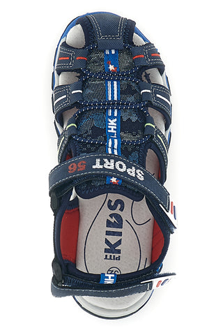 Sandali blu con punta chiusa e chiusura a strappo Pitt kids 15113