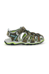 Sandali verdi con punta chiusa e chiusura a strappo Pitt kids 15114