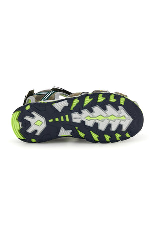 Sandali verdi con punta chiusa e chiusura a strappo Pitt kids 15114