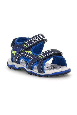Sandali blu con strappi Pitt kids 15115