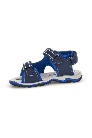 Sandali blu con strappi Pitt kids 15115