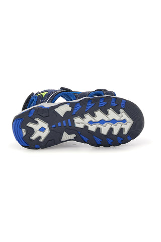 Sandali blu con strappi Pitt kids 15115