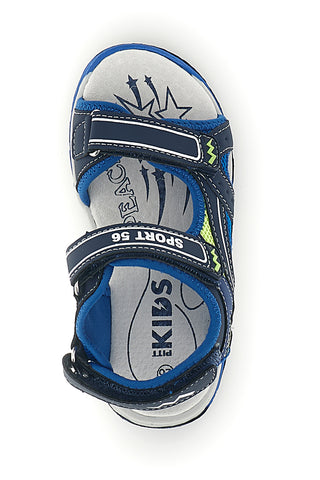 Sandali blu con strappi Pitt kids 15115