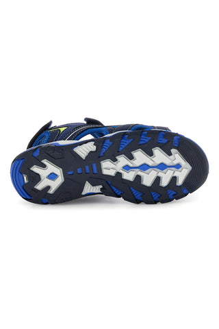 Blaue Sandalen mit kontrastierenden Details und Riemenverschluss Pitt kids 15115