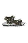 Sandali verdi con dettagli a contrasto e chiusura a strappo Pitt kids 15117