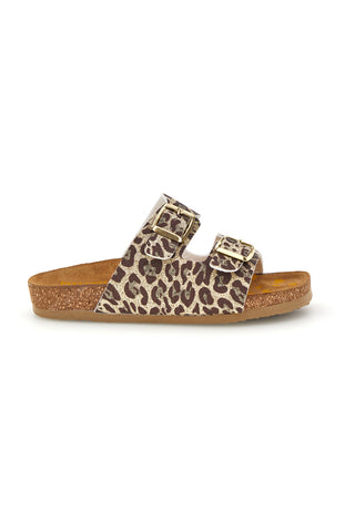 Ciabatte animalier con fibbie Pittarello bio 257A206SR da Bambina | Pittarello