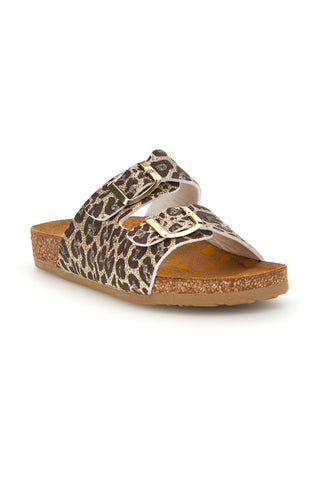 Ciabatte animalier con fibbie Pittarello bio 257A206SR da Bambina | Pittarello