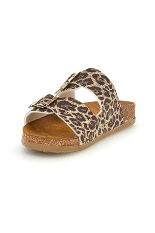 Ciabatte animalier con fibbie Pittarello bio 257A206SR da Bambina | Pittarello
