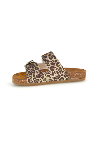 Ciabatte animalier con fibbie Pittarello bio 257A206SR da Bambina | Pittarello