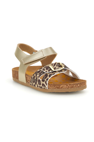 Sandali beige in vera pelle animalier Pittarello bio 257A84SR