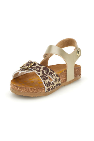 Sandali beige in vera pelle animalier Pittarello bio 257A84SR