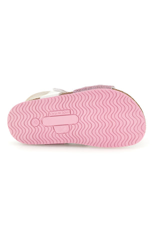 Weiß und rosa Sandalen mit Schnallen Pittarello bio 257A187SR