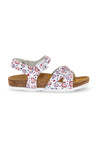 Weiße Sandalen mit rosa Herzchen-Print Pittarello bio 257A743SR