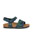 Sandali verdi camouflage con fibbia Pittarello bio 257A080SR