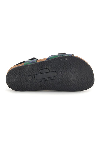 Sandali verdi camouflage con fibbia Pittarello bio 257A080SR