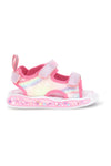 Sandali rosa luci strappi dettagli iridescenti Pitt kids 11507