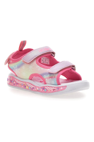 Sandali rosa con luci e strappi Pitt kids 11507