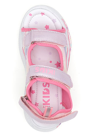 Sandali rosa con luci e strappi Pitt kids 11507