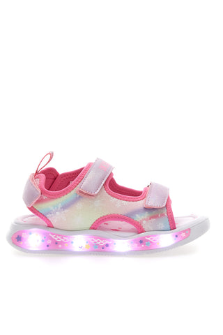 Sandali rosa con luci e strappi Pitt kids 11507