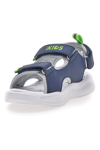 Sandali blu e verdi con strappi Pitt kids 11261