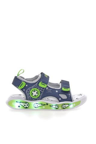 Sandali blu e verdi con strappi Pitt kids 11261