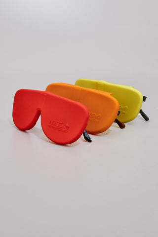 Oranges faltbares Brillenetui aus Silikon Indigenous Metropolitan Brillenhalter 5