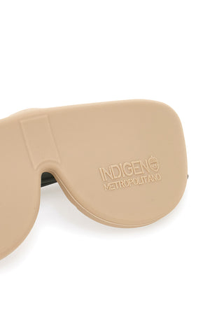 Gelber flexibler Brillenhalter aus Silikon Indigeno Metropolitano 6