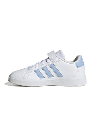 Sneakers Bianche e Celesti Adidas Grand Court 2.0 El K