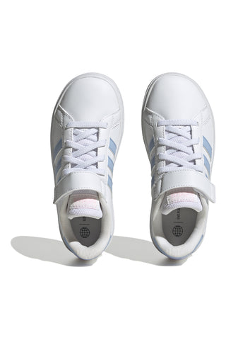 Sneakers Bianche e Celesti Adidas Grand Court 2.0 El K