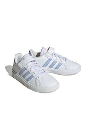 Sneakers Bianche e Celesti Adidas Grand Court 2.0 El K